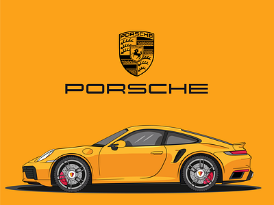 Porsche car illustration