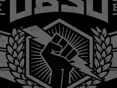 CrossFit Special Unit crossfit emblem fist hexagon lightning power raised fist russian sport ts wings