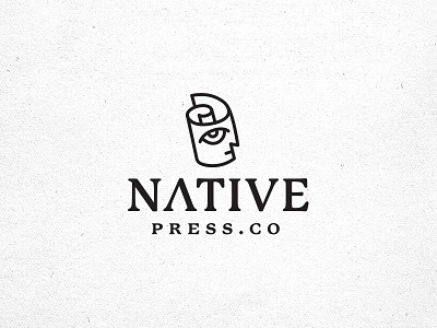 Native Press.Co blog logo native newspaper paper papyrus press primitive scroll statue vintage