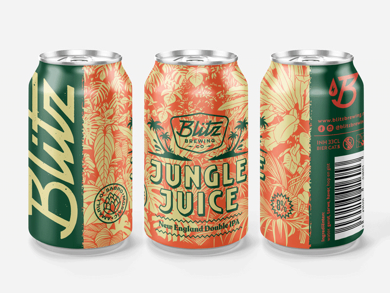 Jungle Juice beer beer can beer label blitz brewing co craftbeer jungle summer