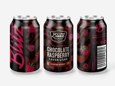 Blitz Pastry Stout beer beer art beer can beerlabel blitz chocolate craftbeer netherlands raspberry stout