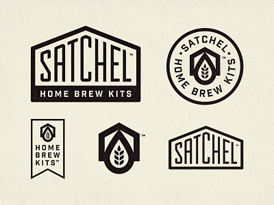 Satchel Home Brew Kits americana beer bold brewery brewing craftbeer grain home house industrial logo satchel stamp vintage