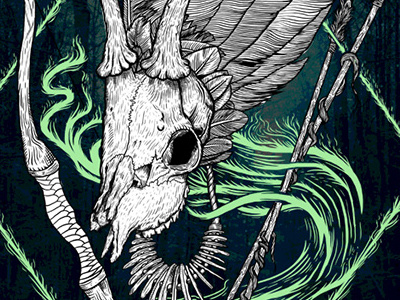 Destined Forest Spirits arrow bow deer energy feathers forest ghost illustration native american spirit