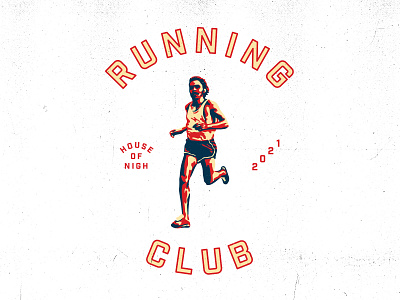 Running Club america apparel design graphic design houseofnigh illustration logo runner running streetwear t shirt usa vintage