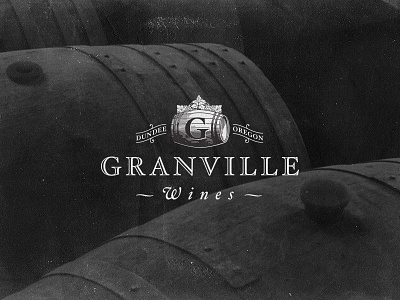 Granville Wines barrel branding engraving leaves logo vine vintage wine wines