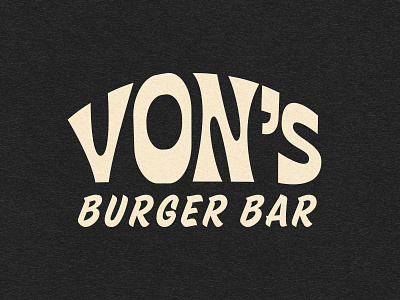 Von's Burger Bar australia branding burger burger bar fastfood graphic design lettering logo restaurant streetfood surf sydney vintage