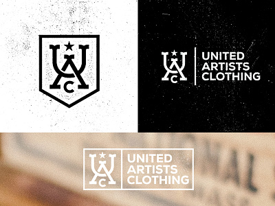 UAC logo black brand branding clothing lettering monogram vintage