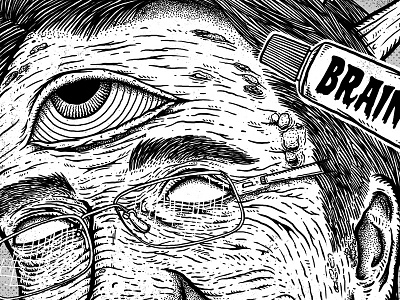 Brainwash add brainwash evil eye horror monster retro vintage zombie