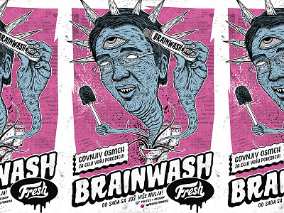 Brainwash Fresh poster brainwash fresh politician punk shit toilet toothpaste wc zombie