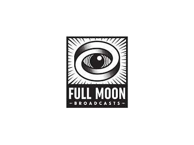 Full Moon Broadcasts broadcasts eye full logo moon paradox poster retro sticker vintage