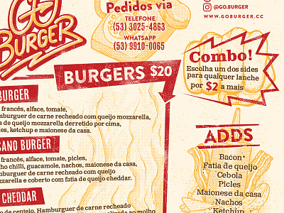Go Burger menu