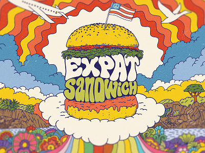 Expat Sandwich Podcast america burger expat hippie lsd paradise rainbow sandwich trip usa