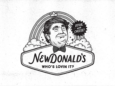 New Donald's cheese donald fast food halftone politics punk retro royal trump usa vintage