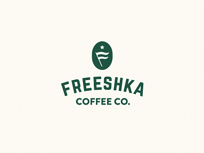 Freeshka Coffee Co. bean brew coffee flag fresh green icon mark roasters star