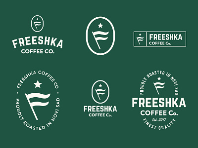 Freeshka Coffee Co. bean coffee flag freeshka fresh green roasters star vintage