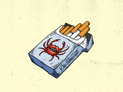 Die Amorte amorte cigarette crab death die lights lips pack teeth