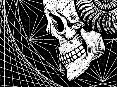 Starseed black geometric geometry grunge nautilus shell skull space white