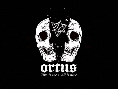 ORTUS blackletter broken geometry occult sacred skull spirit