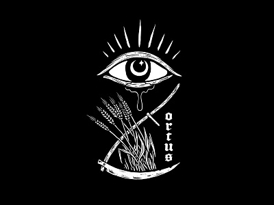 Ortus black death embrace eye life light moon occult star wheat