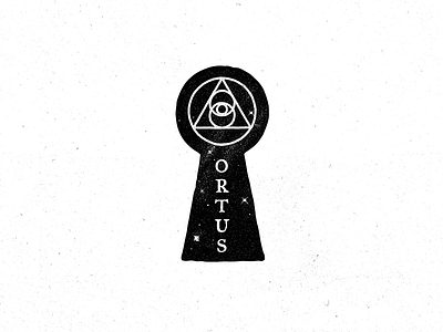 Ortus geometry key keyhole logo occult ortus space sticker universe