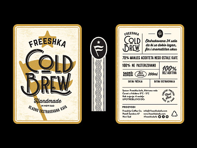 Cold Brew brew coffee coldbrew flag freeshka grunge label star vintage