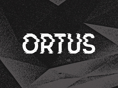 ORTUS black distorted glitch grunge logo ortus typo white