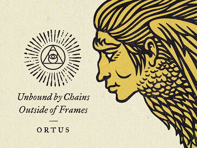 Ortus bird creature esotheric hawk illustration mythical occult ortus vintage
