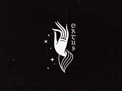 Ortus alien apparel black white hand hoodie icon magic mudra occult ortus saint