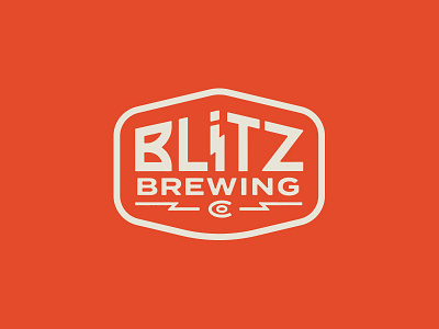 blitz brewing co. beer blitz brewery brewing lettering lightning logo vintage