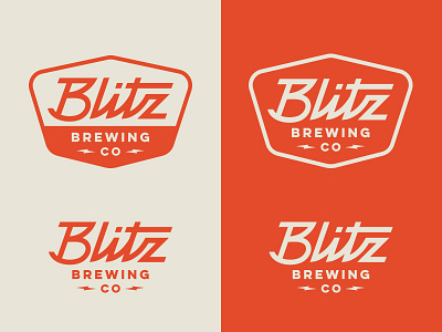 Blitz Brewing Co. beer blitz bolt brewery brewing lettering lightning logo retro vintage