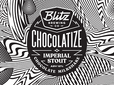 chocolatize abstract badge beer brewing brewry label layout lines pattern