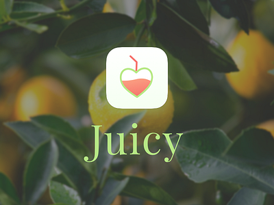 Daily 005 App Icon - Juicy app app icon dailyui design fruits green health heart icon juicy straw vegetables