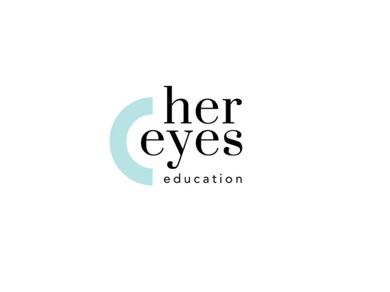 Her Eyes education animation blue design graphic logo morph motion