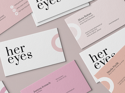 Her Eyes visit cards branding busines card graphic identity stationary