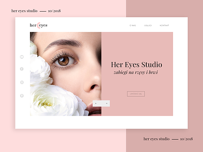 Homepage for Her Eyes Studio design graphic landing webdesign website