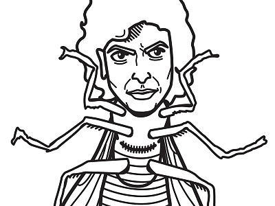 Goldfly david cronenberg fly illustration jeff goldblum movie wip