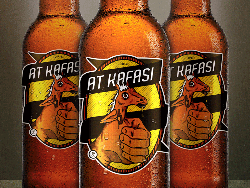 At Kafası - Craft Beer Branding gif beer bottle craft design gif horse label visual