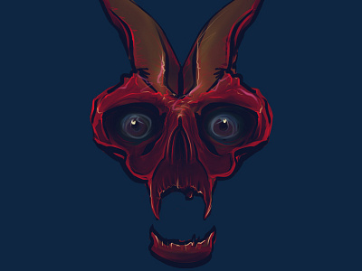 Demon demon illustration painting photoshop skull