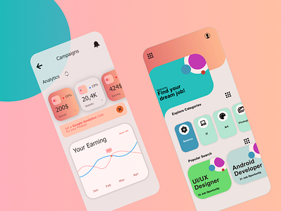 UI/UX for Mobile App mobile app ui ui design ux vector