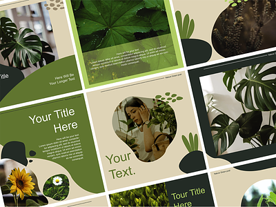 Fresh green Instagram Templates app design graphic design icon illustration typography ui vector