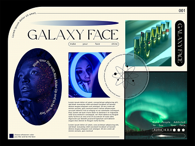 Galaxy Make-up app branding design graphic design illustration typography ui vector