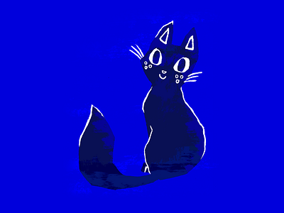 Cat black cat cat illustration