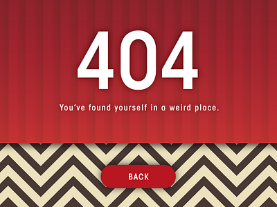 Daily UI 002 - 404 Page 404 404 page curtains daily ui error fire walk with me red room twin peaks ui