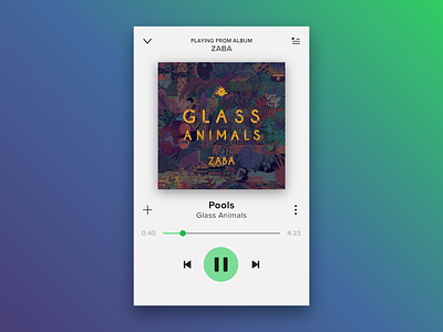 Daily UI 003 - Music Player daily ui interface design music music player spotify spotify light ui