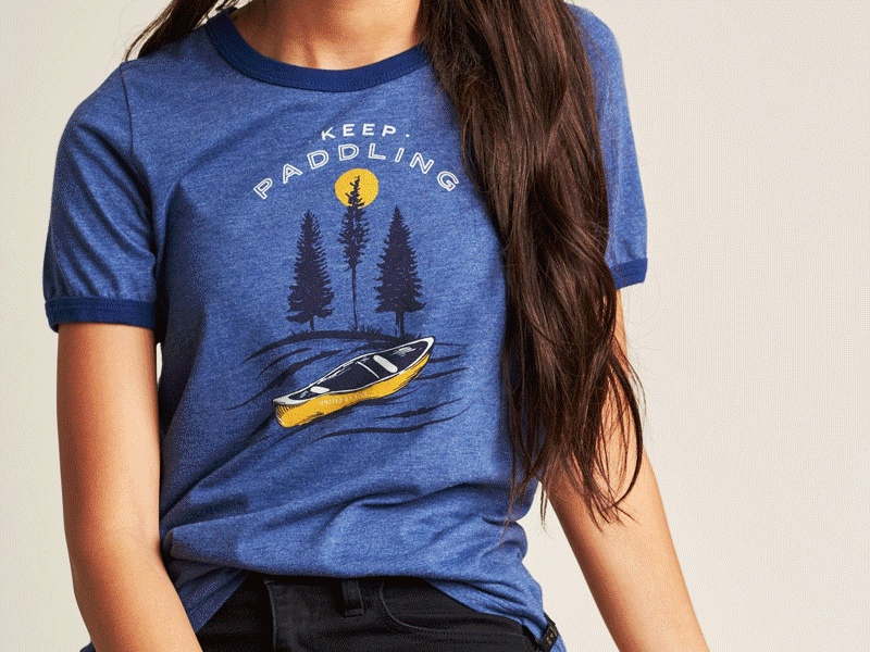 United By Blue Spring 2018 Line adventure bike camping canoe explore graphic tees illustration mountains outdoors pattern design product design united by blue