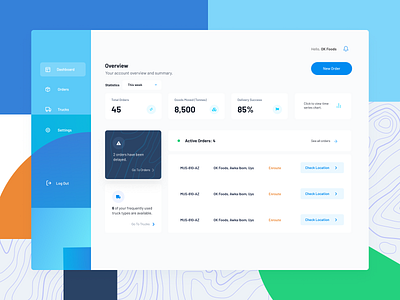 Ligare Dashboard blue dashboard delivery design freight logistics modern nigeria shipping tracking trucks