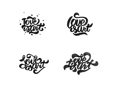 Love is art art lettering logo love process