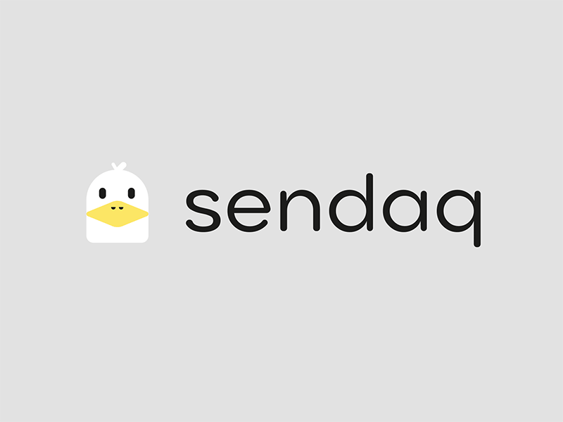 Sendaq animation branding duck ecommerce letter logo mail mascot send variable