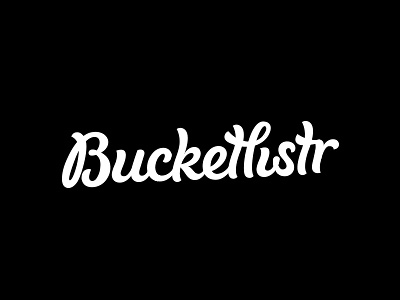 Bucketlistr bucket lettering list logo