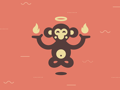 Fire monkey fire monkey new year ny postcard